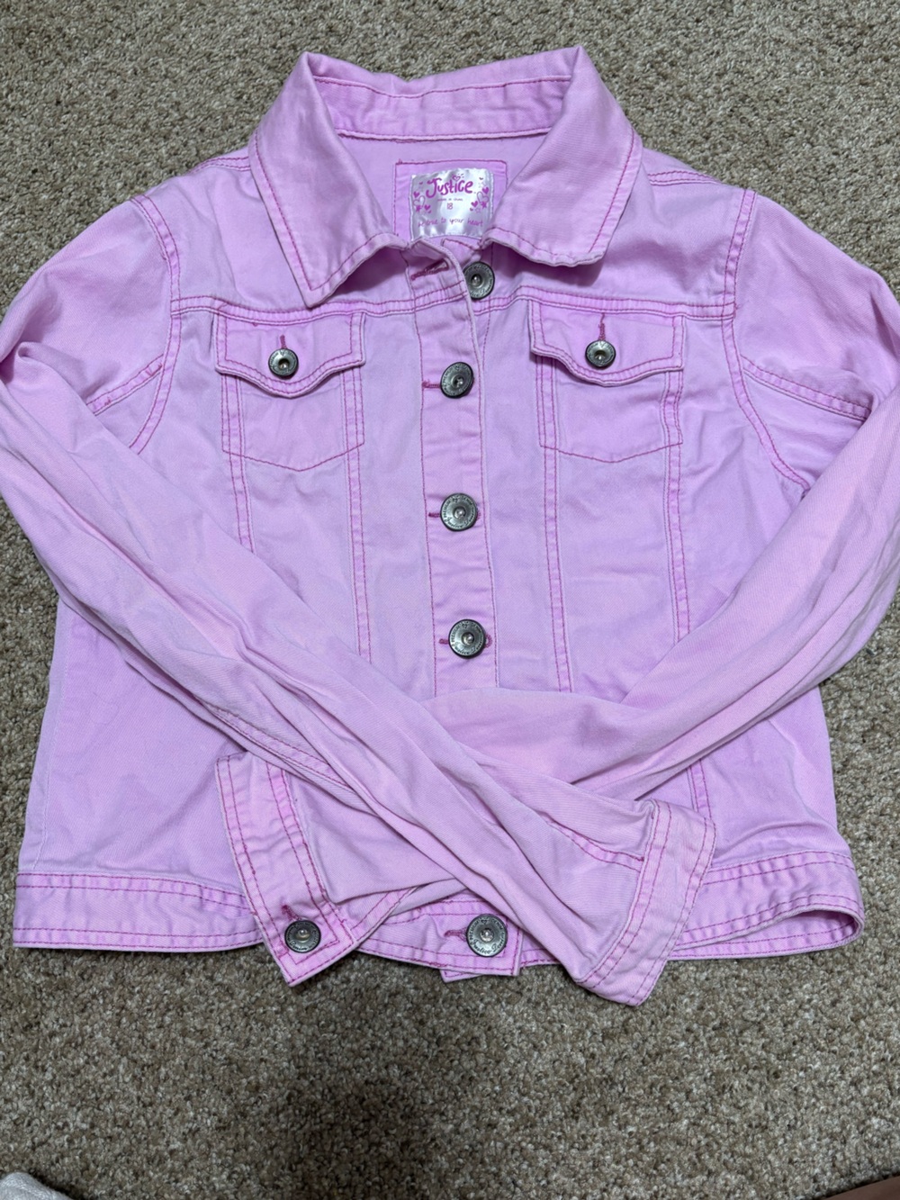 Girl’s Justice Pink Denim Jacket